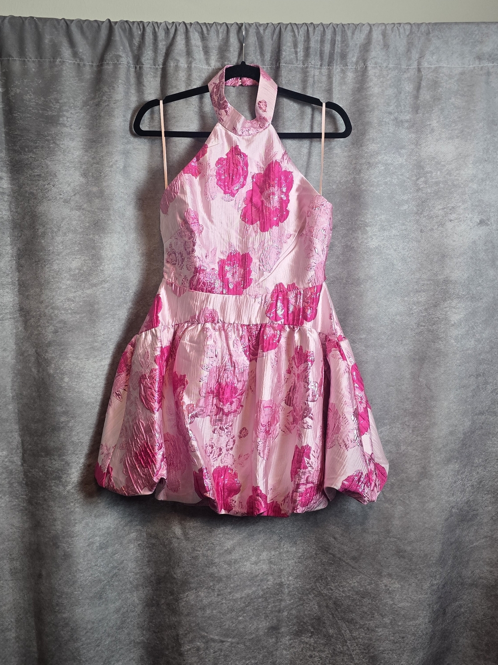 Impressions Bellini's Please Floral Jacquard Mini Dress Pink - Picture 1 of 3